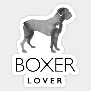 Boxer Dog Lover Gift - Ink Effect Silhouette Sticker